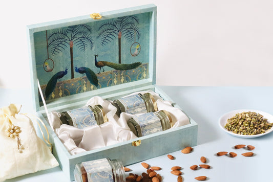 Peacock 4 Jar Box