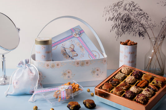 Leather Basket Hamper Baby Blue (Set Of 5 Items)