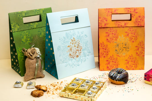 Indian Motif Gift Bag - Multicolor (Set of 10)